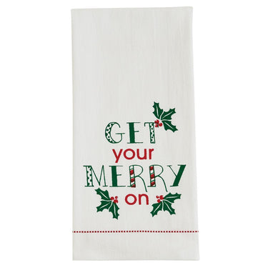 Get Your Merry On Print Dishtowel - Set of 6 Park Designs - The Fox Decor